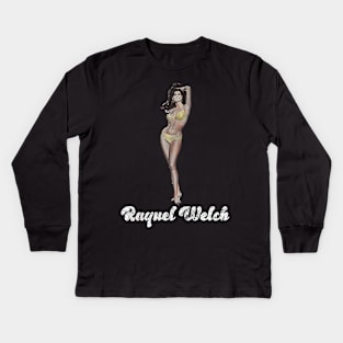 raquel welch monochrom Kids Long Sleeve T-Shirt